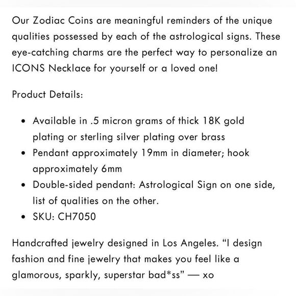 Melinda Maria Sagittarius astrological necklace NWT - Picture 5 of 5